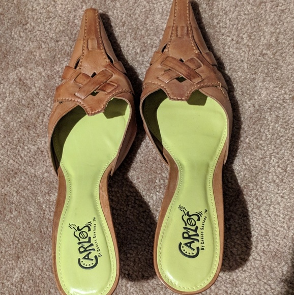 Carlos Santana Shoes - Carlos Santana Pointy Kitten Heel Slide